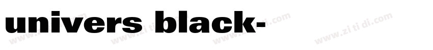univers black字体转换